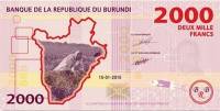 (2015) Банкнота Бурунди 2015 год 2 000 франков "Карта"   UNC
